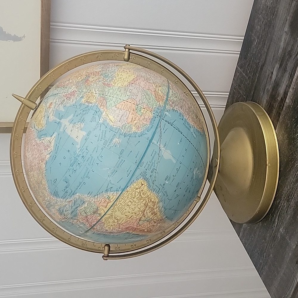 Vintage world globe